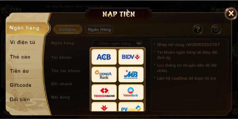 Cách Nạp TIền Vào Tiến Lên Miền Nam Nhanh Chóng Và An Toàn 2 Cách nạp tiền vào Tiến Lên Miền Nam vô cùng đơn giản